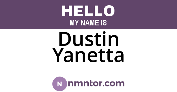 Dustin Yanetta