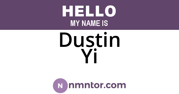 Dustin Yi