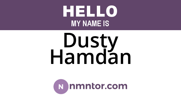 Dusty Hamdan