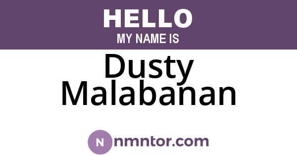 Dusty Malabanan