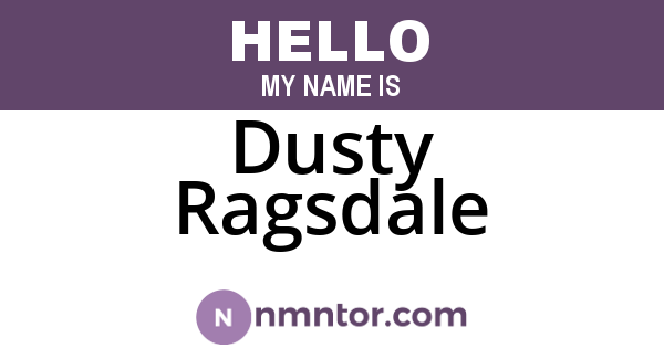 Dusty Ragsdale