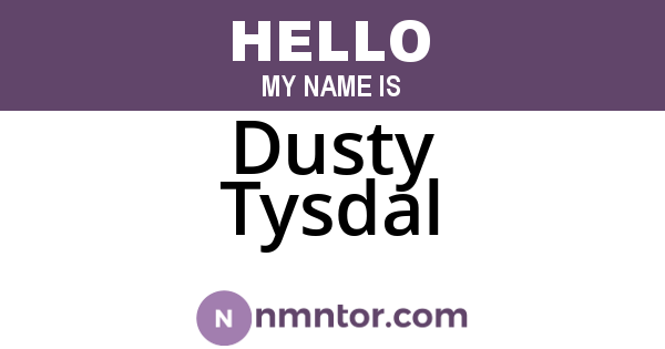 Dusty Tysdal
