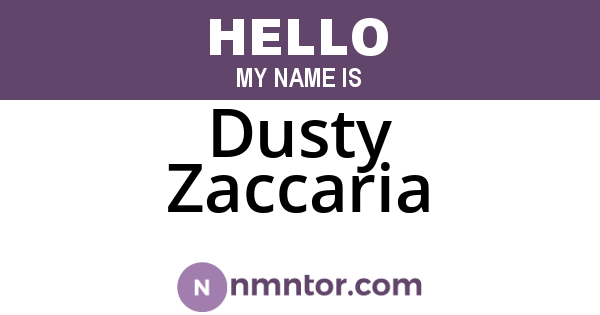 Dusty Zaccaria
