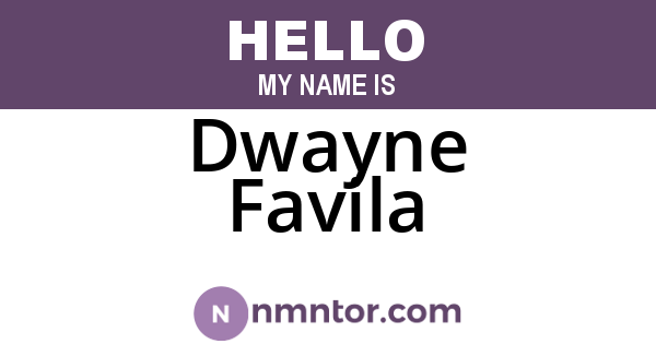Dwayne Favila