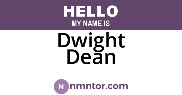 Dwight Dean