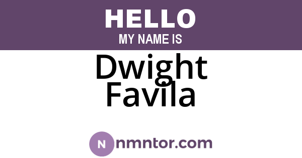 Dwight Favila