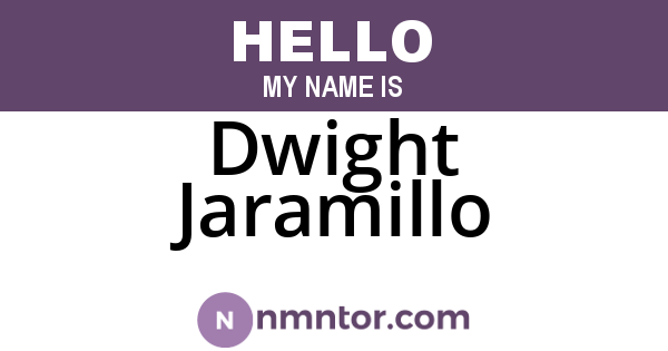 Dwight Jaramillo