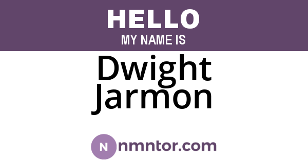 Dwight Jarmon