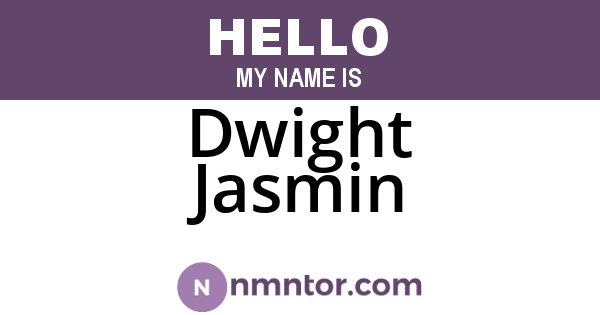 Dwight Jasmin