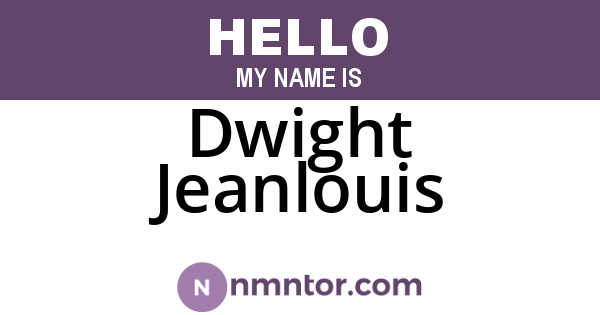 Dwight Jeanlouis