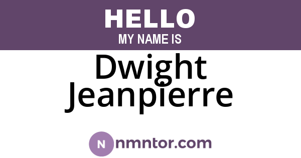 Dwight Jeanpierre