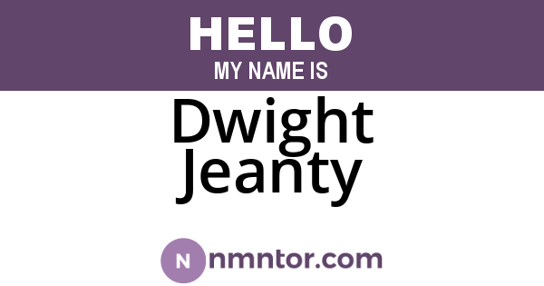Dwight Jeanty