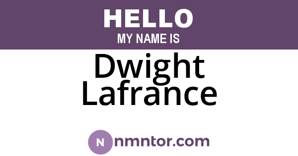 Dwight Lafrance