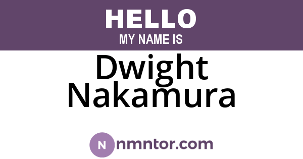 Dwight Nakamura