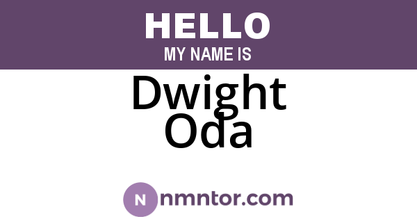 Dwight Oda
