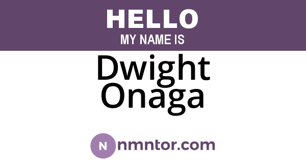 Dwight Onaga
