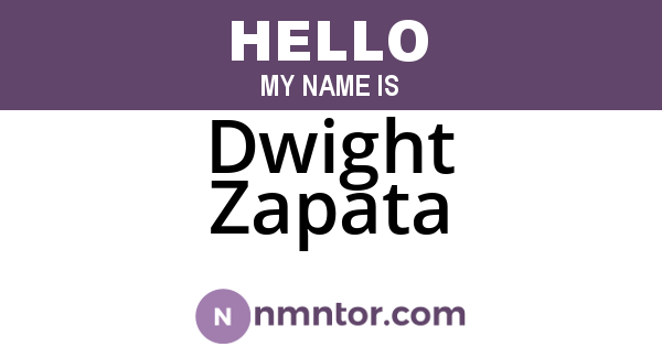 Dwight Zapata