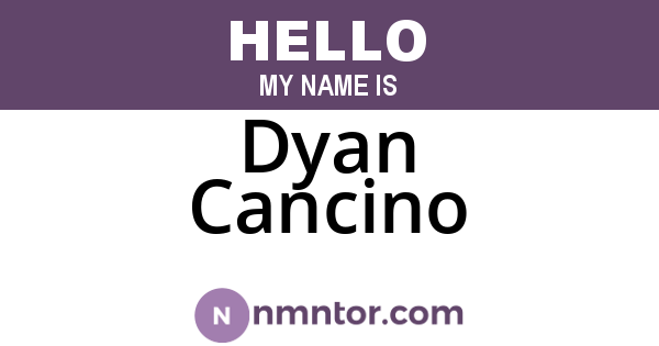 Dyan Cancino