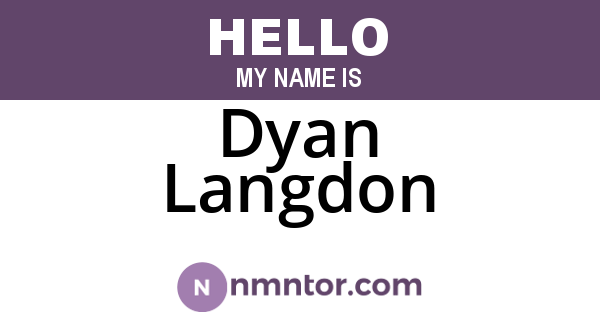 Dyan Langdon