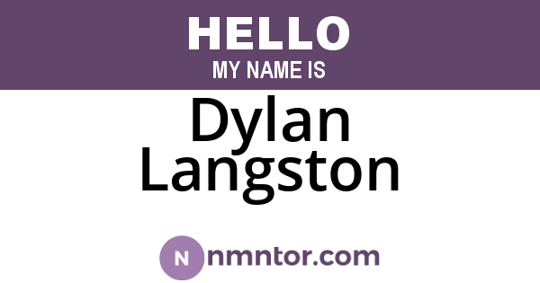 Dylan Langston