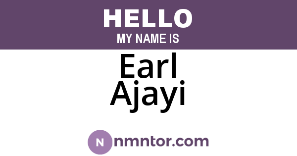 Earl Ajayi