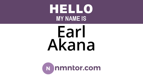 Earl Akana