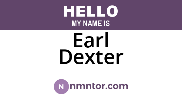Earl Dexter