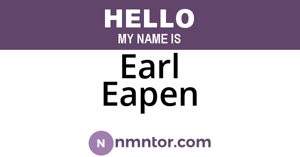 Earl Eapen