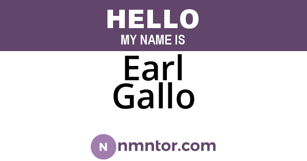 Earl Gallo