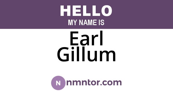 Earl Gillum