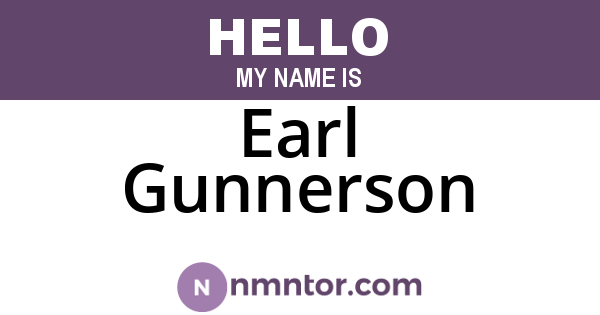 Earl Gunnerson