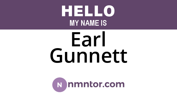 Earl Gunnett