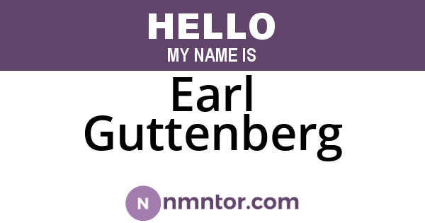 Earl Guttenberg