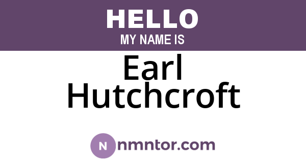 Earl Hutchcroft