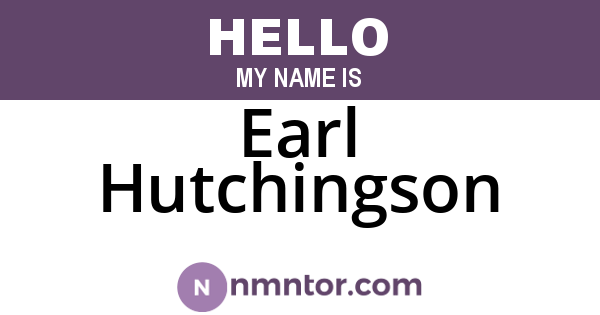Earl Hutchingson