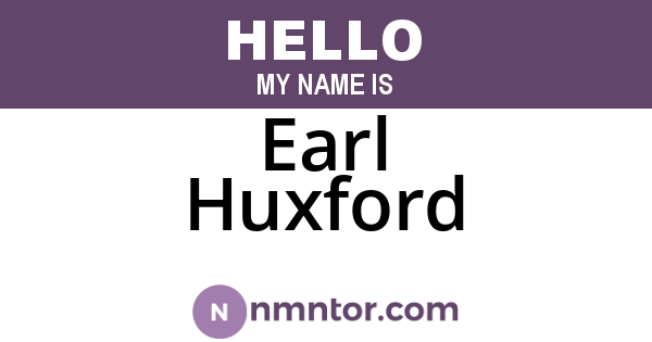 Earl Huxford