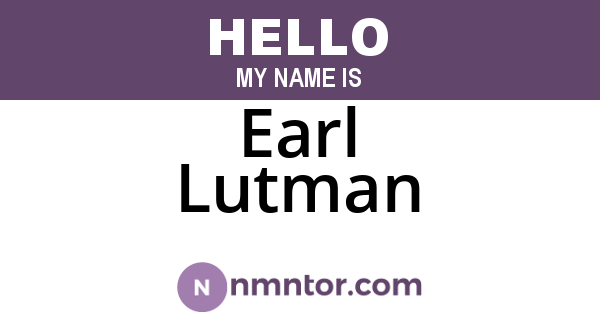 Earl Lutman