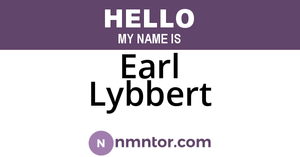 Earl Lybbert