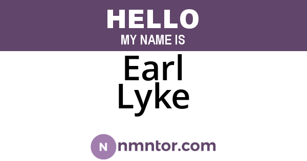 Earl Lyke