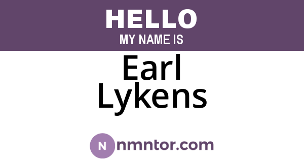 Earl Lykens