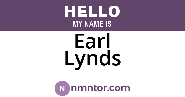 Earl Lynds
