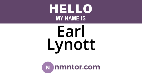 Earl Lynott