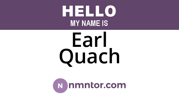 Earl Quach