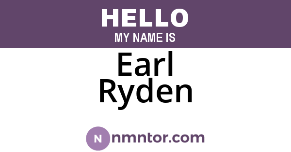 Earl Ryden