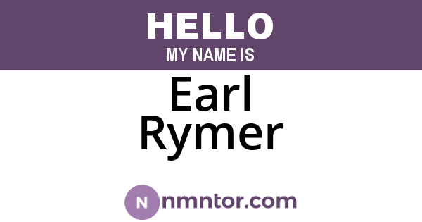 Earl Rymer