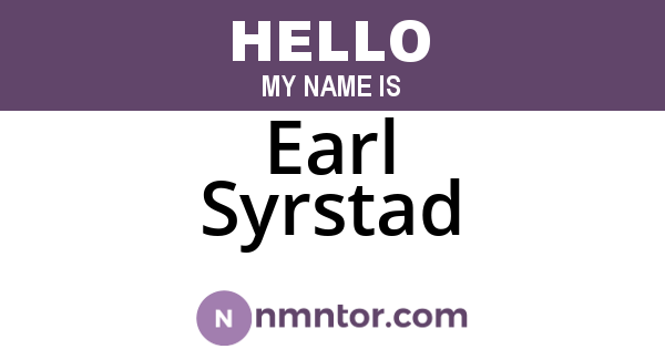 Earl Syrstad