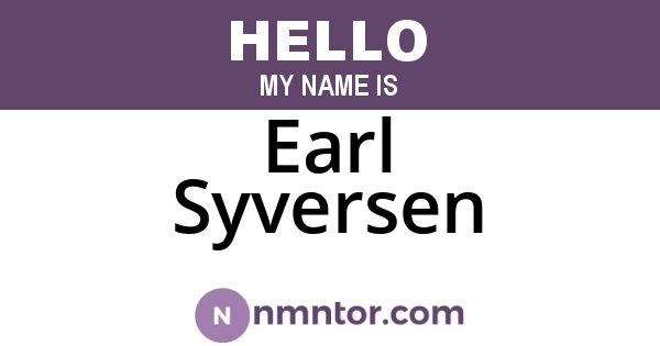 Earl Syversen