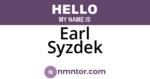 Earl Syzdek