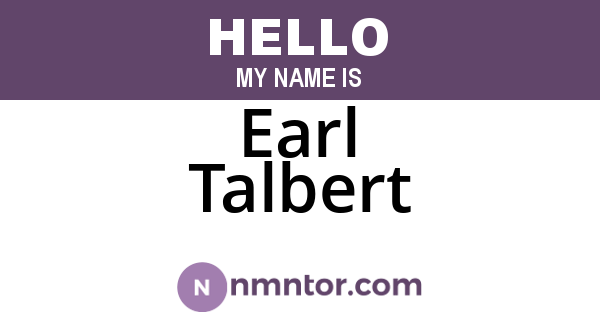 Earl Talbert