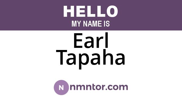 Earl Tapaha